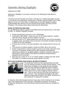 Education reform / Don Orlich / Spanaway Lake High School / Education in Washington / Washington Assessment of Student Learning / Education