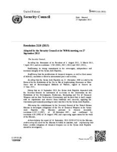 Chemical Weapons Convention / Chemical warfare / Syria / Organisation for the Prohibition of Chemical Weapons / United Arab Republic / International reactions to the 2011–2012 Syrian uprising / International recognition of the Syrian National Council / Asia / International relations / Syrian uprising