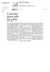 Cartoons draw calls for a ban Cartoon characters like the Paddle Pop Lion and Freddo Frog are being