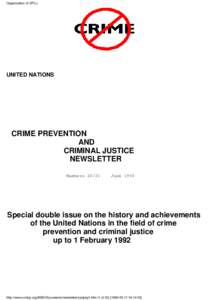 Organisation of CPCJ  UNITED NATIONS CRIME PREVENTION AND