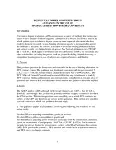 Business law / Dispute resolution / Contract law / Federal Arbitration Act / Alternative dispute resolution / Non-binding arbitration / Mediation / Arbitral tribunal / Government procurement in the United States / Law / Arbitration / Legal terms