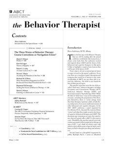 ASSOCIATION FOR BEHAVIORAL AND COGNITIVE THERAPIES