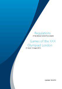 Regulations  of the Olympic Football Tournaments