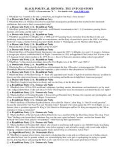 Reconstruction / Political parties in the United States / Civil rights movement / Christian terrorism / Ku Klux Klan / Lynching / Southern United States / Democratic Party of the State of Mississippi / Republican Party / Politics of the United States / History of the United States / United States