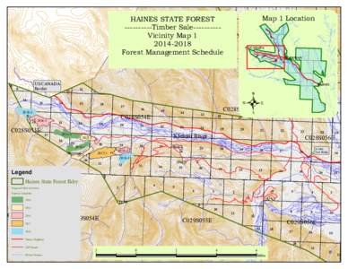 HAINES STATE FOREST[removed]Timber Sale[removed]C027S054E Vicinity Map[removed]Forest Management Schedule