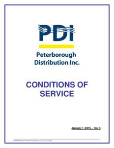 CONDITIONS OF SERVICE January 1, 2015 – Rev 5  F:\ENG\SPECS\operm\Conditions of Service PDI - Rev 5 Januarydoc