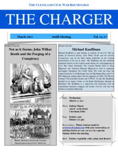 THE CLEVELAND CIVIL WAR ROUNDTABLE  THE CHARGER !  March 2013