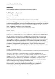 Scenario Thuisles, ROC Deltion College  Het advies Opgesteld door het Adviespunt Onderwijstijd van Kennisnet en saMBO-ICT  Toelichting bij de evaluatiecriteria