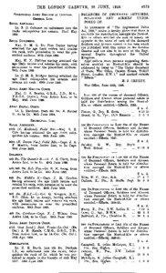 THE LONDON GAZETTE, 28 JUNE, 1929. TERRITORIAL ARMY EBSERVE OF OFFICERS. GENERAL LIST.