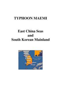 TYPHOON MAEMI  East China Seas and South Korean Mainland