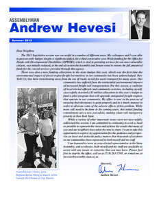 Summer[removed]ASSEMBLYMAN Andrew Hevesi Summer 2013