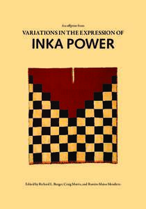 An offprint from  VARIATIONS IN THE EXPRESSION OF INKA POWER