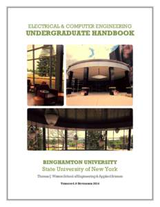 ELECTRICAL & COMPUTER ENGINEERING  UNDERGRADUATE HANDBOOK BINGHAMTON UNIVERSITY