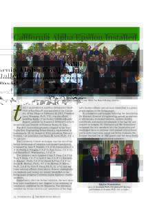 PHOTOS: COURTESY OF J. ANTONIO GEREMIA  California Alpha Epsilon Installed t
