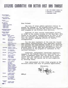 CITllfns commlTTff fOR BfTTfR fAST BAY TRAnSIT • 428 13TH STREET, ROOM 210 • OAKLAND 12, CALIFORNIA • TEMPLEBARGeneral Chair ma n A. H. MOFFITI, JR.