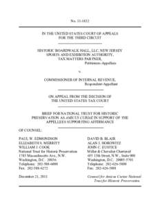 No[removed]IN THE UNITED STATES COURT OF APPEALS FOR THE THIRD CIRCUIT HISTORIC BOARDWALK HALL, LLC, NEW JERSEY SPORTS AND EXHIBITION AUTHORITY, TAX MATTERS PARTNER,