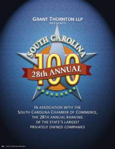 Grant Thornton llp presents In association with the South Carolina Chamber of Commerce, the 28th annual ranking