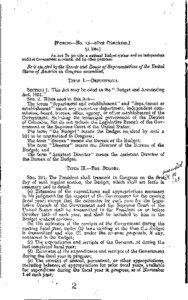 PL[removed]P.L[removed], Budget and Accounting Act, 1921 (Slip Law)