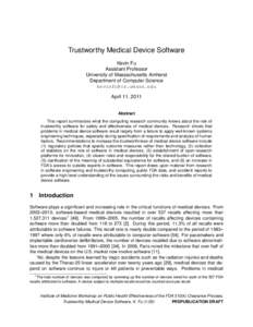 Technology / Computing / Software engineering / Formal methods / Medical technology / Software development process / Medical equipment / Systems engineering / Medical device / Life-critical system / IEC 62304 / Computer security
