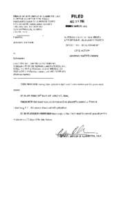 FILED  ORDER OF HON. BRYAN D. GARRUTO, J.S.C. SUPERIOR COURT OF NEW JERSEY MIDDLESEX COUNTY SUPEMOR COURT L.4W DIVtSION: MIDDLESEX COUNTY