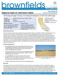 Greening Orange County: Creating Greenspace in the City of Orange (June 2007)