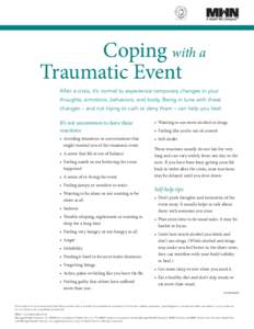 Anxiety disorders / Anxiety / Drug addiction / Stress / Traumatology / Health Net / Psychological trauma / Alcoholism / Aches and Pains / Mind / Medicine / Human behavior