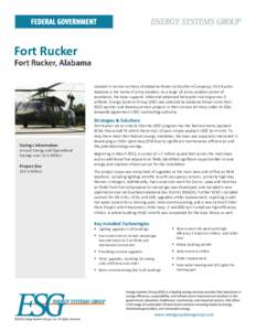 Fort Rucker Located in service territory of Alabama Power (A Southern Company), Fort Rucker, Alabama is the home of Army Aviation. As a large US Army aviation center of excellence, the base supports initial and advanced 