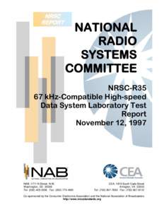 National Association of Broadcasters / Technology / Electronic engineering / Electronics / Standards organizations / National Radio Systems Committee / Consumer Electronics Association