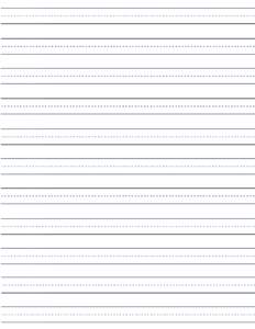 Half Spaced Lined Paper - Plain