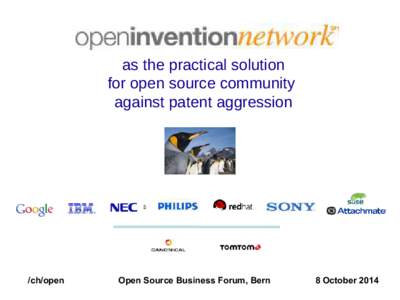 as the practical solution for open source community against patent aggression /ch/open