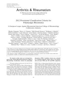 ARTHRITIS & RHEUMATISM Vol. 64, No. 4, April 2012, pp 943–954 DOI[removed]art.34356 © 2012, American College of Rheumatology  Arthritis & Rheumatism