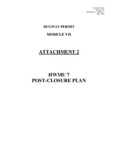 Dugway Permit   Module VII Attachment 2 – HWMU 7