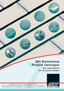 Belt Maintenance Product Catalogue Belt Lacing Systems for the Laundry Industry  MATO GmbH & Co. KG · Germany ·  · www.mato.de