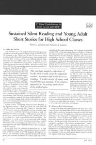 ALAN v30n1 - Sustained Silent Reading and Young Adult Short Stories for High School Classes