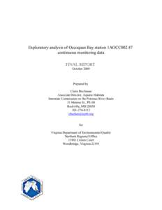 Acid-base chemistry / Environmental chemistry / Chesapeake Bay Watershed / Occoquan River / Carbon dioxide / Alkalinity / Occoquan Reservoir / Calcium carbonate / Acid neutralizing capacity / Chemistry / Water / Water pollution