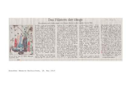 Dresdner Neueste Nachrichten, 18. Mai 2013   