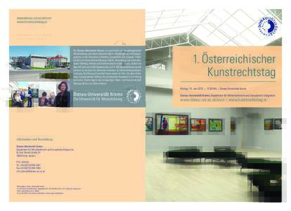 Einladung Kunstrechttag DUK 04.15_: :31 Seite 1  www.donau-uni.ac.at/euro www.kunstrechtstag.at  Die Donau-Universität Krems ist spezialisiert auf berufsbegleitende