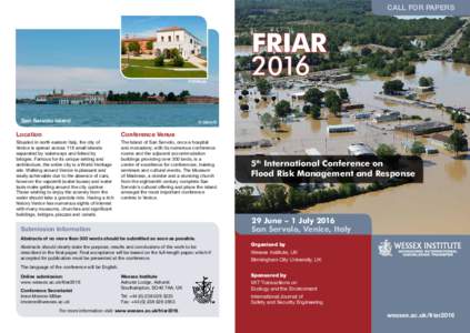 CALL FOR PAPERS  © Dalbera San Servolo Island