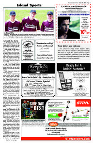 The Jamestown Press / June 16, [removed]Page 13  Island Sports CATHRYN JAMIESON SALON www.CathrynJamiesonSalon.com
