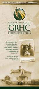 Association of Public and Land-Grant Universities / North Central Association of Colleges and Schools / North Dakota State University / Fargo /  North Dakota / Schmeckfest / Oral history / Geography of North Dakota / Cass County /  North Dakota / North Dakota