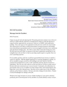 Microsoft Word - CPES newsletter fall 2011.docx