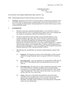 Enclosure (1) to NVIC 2-88 COMDTPUB P16700.4 NVIC[removed]Mar 1988 NAVIGATION AND VESSEL INSPECTION CIRCULAR NO[removed]SUBJ: Inerting Requirements for Chemical Tankers and Gas Carriers