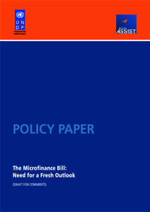 The Microfinance Bill Need for a Fresh Outlook.cdr