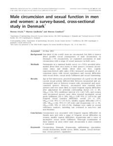 Circumcision / Penis / Sexual acts / Fertility / Sexual effects of circumcision / Foreskin / Masturbation / Phimosis / Dyspareunia / Medicine / Human sexuality / Human behavior