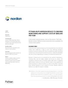 Pythian Client Case Study  CLIENT Nordion INDUSTRY Healthcare