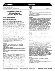 Medicine / Rift Valley fever / Foot-and-mouth disease / Bluetongue disease / Zoonosis / Mycobacterium bovis / Equine influenza / Methicillin-resistant Staphylococcus aureus / Scrapie / Veterinary medicine / Animal virology / Health