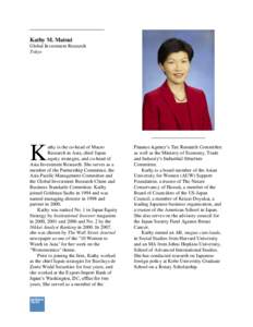 Kathy M. Matsui Global Investment Research Tokyo K