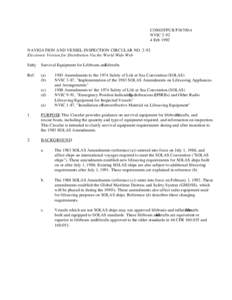 COMDTPUB P16700.4 NVIC[removed]Feb 1992 NAVIGATION AND VESSEL INSPECTION CIRCULAR NO[removed]Electronic Version for Distribution Via the World Wide Web Subj: