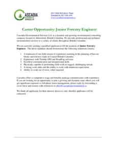 Microsoft Word - Cascadia_Junior Forestry Engineer.doc