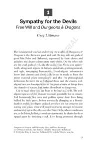 Sympathy for the Devils Free Will and Dungeons & Dragons RI  AL
